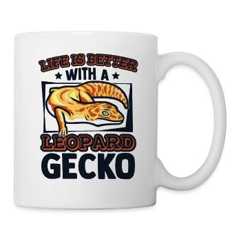 Life Is Better With A Leopard Gecko Lizard - Mug - white - Right