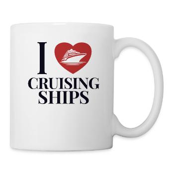 I love Cruising Ships Cruise Ship Passangers - Mug - white - Right