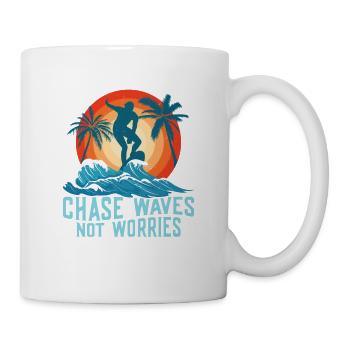 Born To Lift Raised To Elevate Surfboard Surfer Su - Tasse - Weiß - Rechts