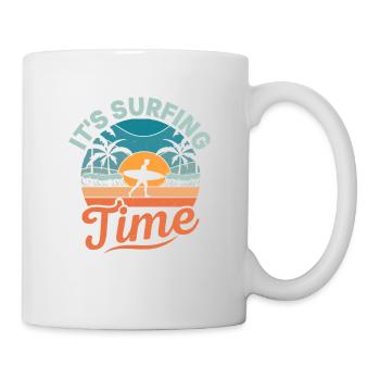 It's Surfing Time Surfboard Surfer Summer - Tasse - Weiß - Rechts