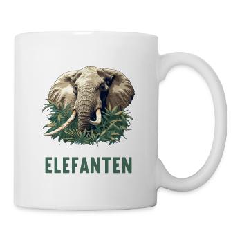 Elefanten Elefant - Tasse - Weiß - Rechts