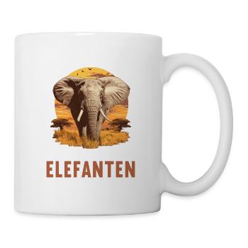 Elefanten Elefant - Tasse - Weiß - Rechts
