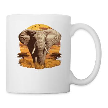 Elefanten Elefant - Tasse - Weiß - Rechts