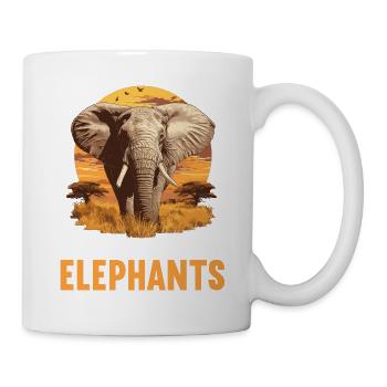 Elefanten Elefant - Tasse - Weiß - Rechts