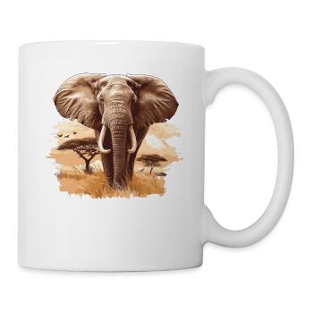 Elefanten Elefant - Tasse - Weiß - Rechts