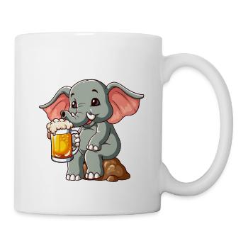 Alkifant Elefant Bier - Tasse - Weiß - Rechts