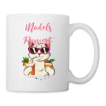 Mädels Egal Was Passiert Pegel Halten - Tasse - Weiß - Rechts
