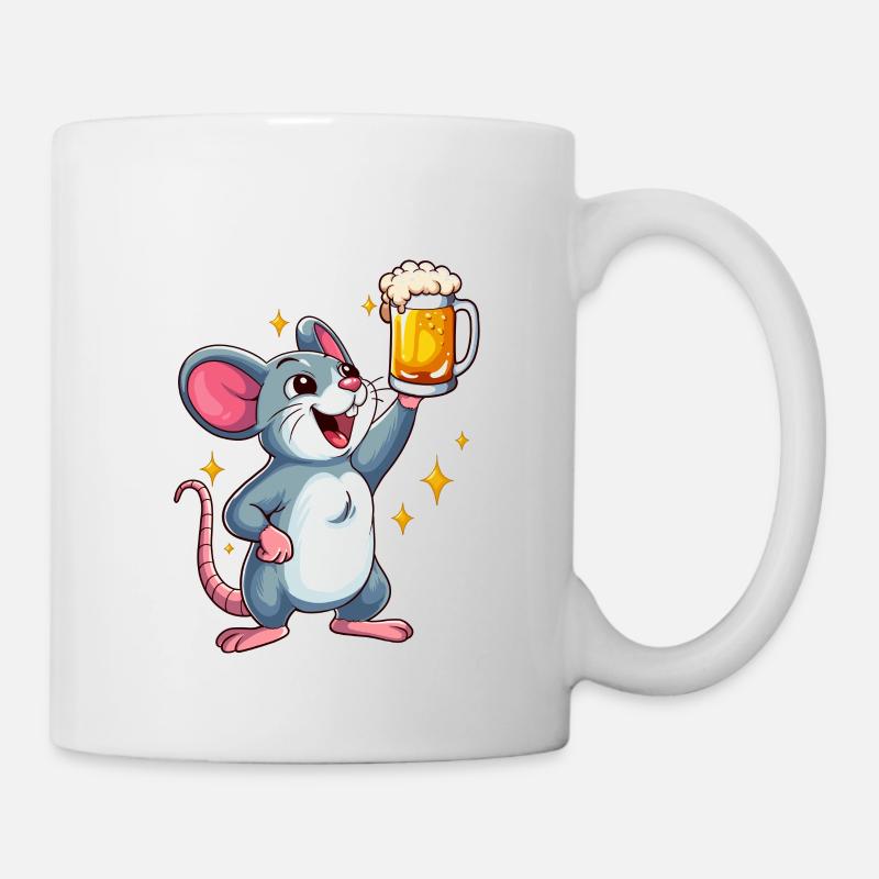 Saufmaus - Tasse - Weiß