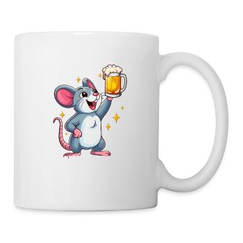 Saufmaus Wie Macht Die Maus - Tasse - Weiß - Rechts