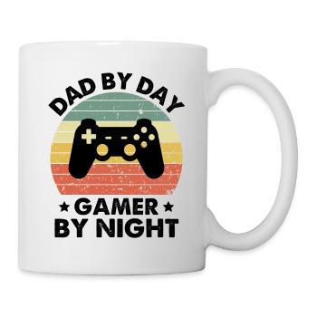 Papa le jour Gamer La nuit - Mug blanc - blanc - Droite