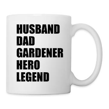 Mari Papa Jardinier Héros Légende - Jardinier Amateur - Mug blanc - blanc - Droite