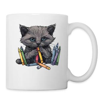 I Eat Crayons 28 - Tasse - Weiß - Rechts