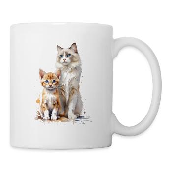 Une charmante aquarelle représentant un Ragdoll - Mug blanc - blanc - Droite