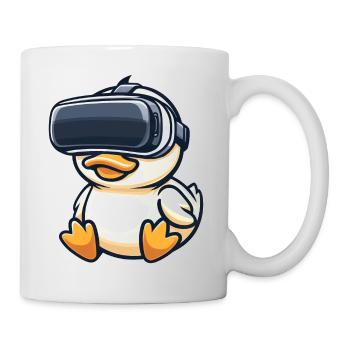 Ente Erpel VR Virtual Reality Gamer Zocker Süß - Tasse - Weiß - Rechts