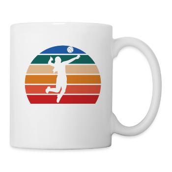Volleyball Aussehen wie eine Schönheit Servieren wie ein Biest - Tasse - Weiß - Rechts