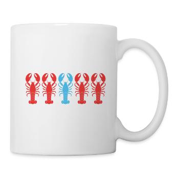 Sei einzigartig Sei selbstbewusst Sei selbstbewusst Hummer Lustig - Tasse - Weiß - Rechts