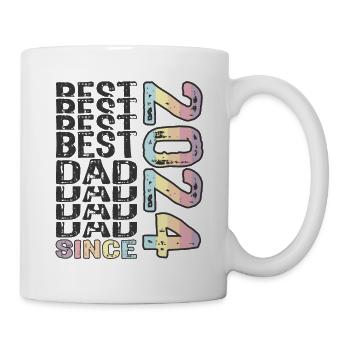 Meilleur papa du monde depuis la fête des pères 2024 - Mug blanc - blanc - Droite