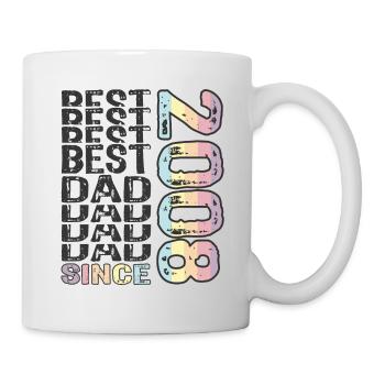 Bester Papa der Welt seit 2008 Vatertag - Tasse - Weiß - Rechts