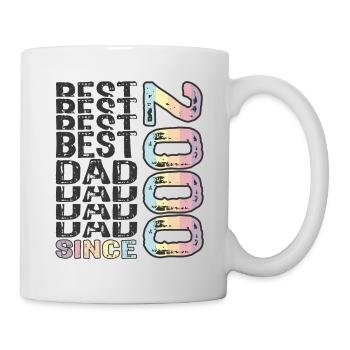 Bester Papa der Welt seit 2000 Vatertag - Tasse - Weiß - Rechts