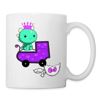 Dragon Enceinte Coquille D’oeuf Oeuf Éclosion Bébé - Mug blanc - blanc - Droite
