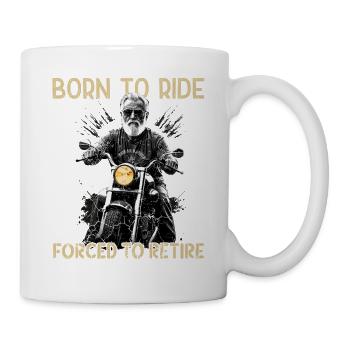 Funny Pensioner Saying Vintage Motorcycle Design - Mug - white - Right