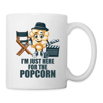 Seulement ici pour l’image du pop-corn - Mug blanc - blanc - Droite