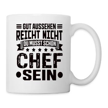 Chef Arbeit Chef Spruch Bester Chef Sprüche - Tasse - Weiß - Rechts