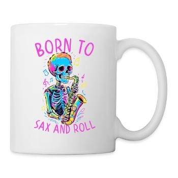 Born to be a Saxophonist Funny Jazz Design - Mug - white - Right