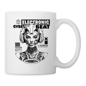 Futuristisches Elektronik-Shirt für Musikfans - Tasse - Weiß - Rechts