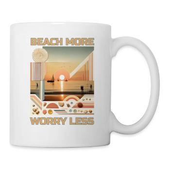 Profitez de la plage sans soucis - Mug blanc - blanc - Droite