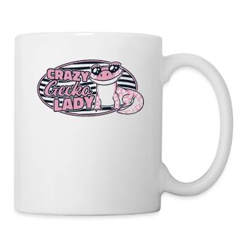 Gecko fou Lady lézard Gekkota léopard à crête - Mug blanc - blanc - Droite