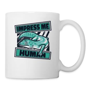 Impress Me Menschliche Schopfechse Gekkota Leopard - Tasse - Weiß - Rechts
