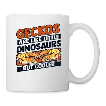 Wie kleine Dinosaurier, aber cooler Schopfleopard - Tasse - Weiß - Rechts
