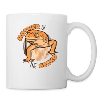 Mutter Der Gecko Eidechse Gekkota Schopfhaube - Tasse - Weiß - Rechts