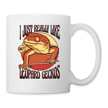Genau wie Leopardgeckos Schopfeidechse - Tasse - Weiß - Rechts