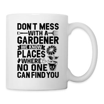 Ne plaisantez pas avec un jardinier - Citations amusantes de jardinier - Mug blanc - blanc - Droite