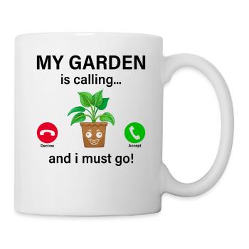 Mon jardin m’appelle et je dois y aller - Hobby Gardene - Mug blanc - blanc - Droite