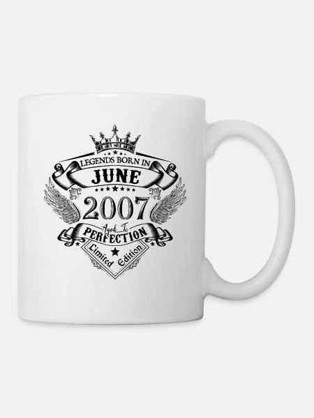 anniversaire Juin 2007 Juin anniversaire 2007 - Mug blanc - blanc