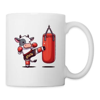 Muay Thai Boxing, Thai Boxing Kickboxen Kickboxer - Tasse - Weiß - Rechts