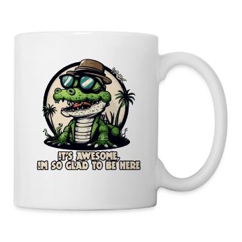 Heureux d’être ici : Cool Alligator - Mug blanc - blanc - Droite