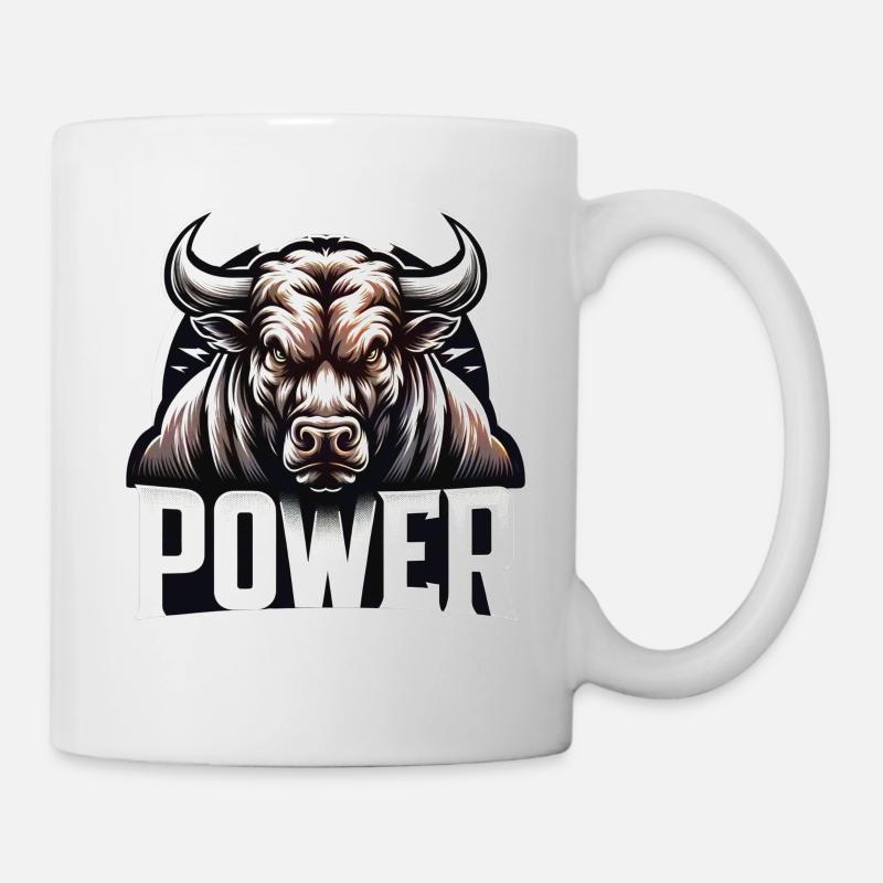 Power Bull - Tasse - Weiß
