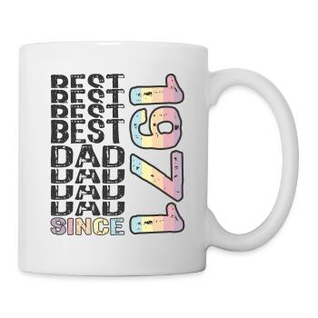 Bester Papa der Welt seit 1971 Vatertag - Tasse - Weiß - Rechts