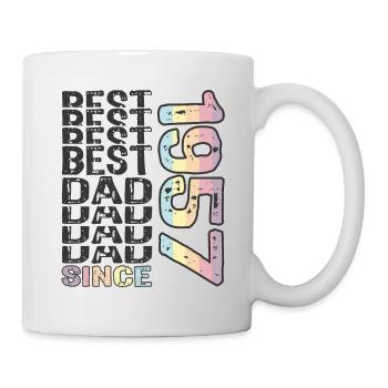 Bester Papa der Welt seit 1957 Vatertag - Tasse - Weiß - Rechts