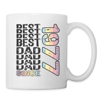 Bester Papa der Welt seit 1977 Vatertag - Tasse - Weiß - Rechts