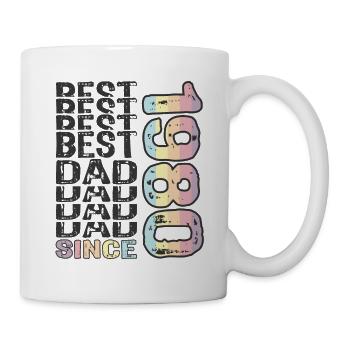 Bester Papa der Welt seit 1980 Vatertag - Tasse - Weiß - Rechts