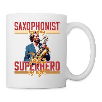 Lustiger Saxophon Spruch Jazz Musik Liebhaber - Tasse - Weiß - Rechts