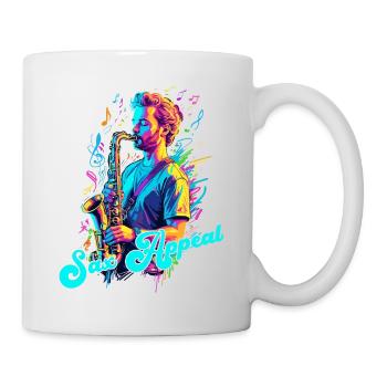 Saxophone Drôle Design Jazz Amateur de musique - Mug blanc - blanc - Droite