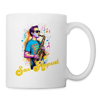 Saxophone Drôle Design Jazz Amateur de musique - Mug blanc - blanc - Droite