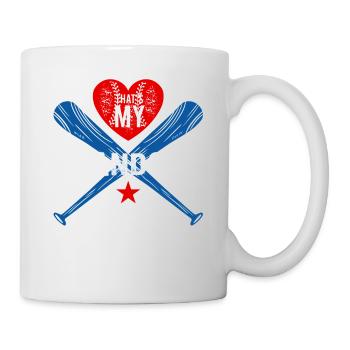Großvater "Das Ist Mein Enkel Da Draußen" Baseball - Tasse - Weiß - Rechts