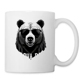 Alpha Dad Lustiger Bären Vater Perfekter Style - Tasse - Weiß - Rechts